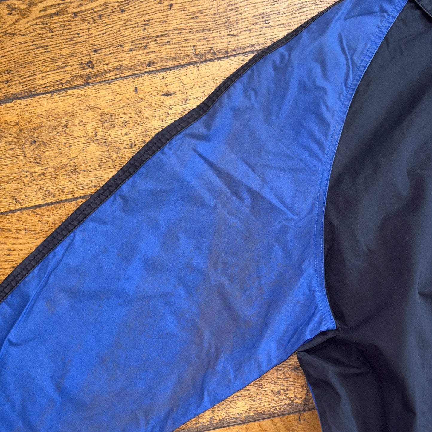 Vintage 90s Ralph Lauren Polo Sport Blue Black Harrington Jacket - L