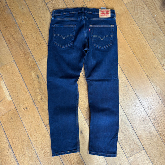 Vintage Levis 502 Straight Dark Blue Denim Jeans - 34