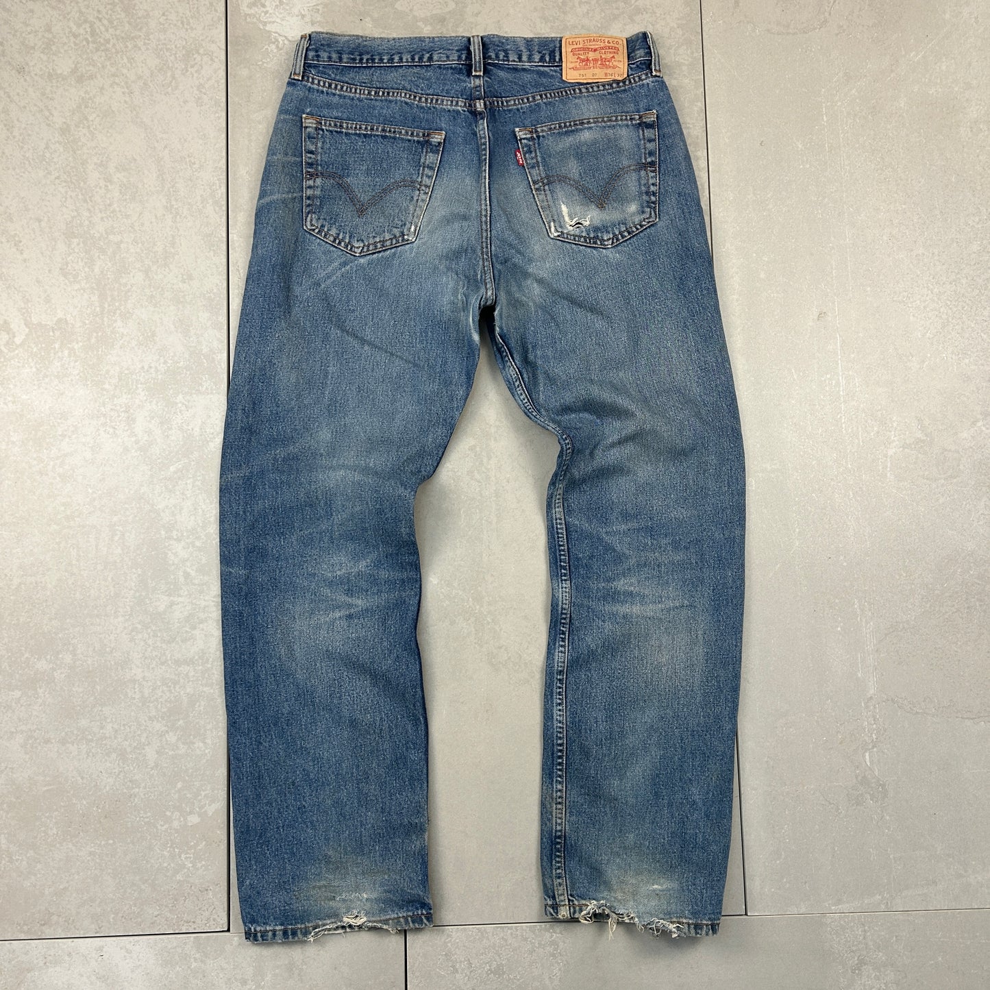 Vintage Levis Straight Blue Denim Jeans - 36