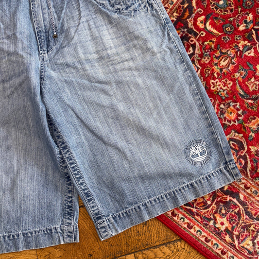 Vintage Timberland Y2K Embroidered Hip Hop Blue  Baggy Shorts Jorts - 40