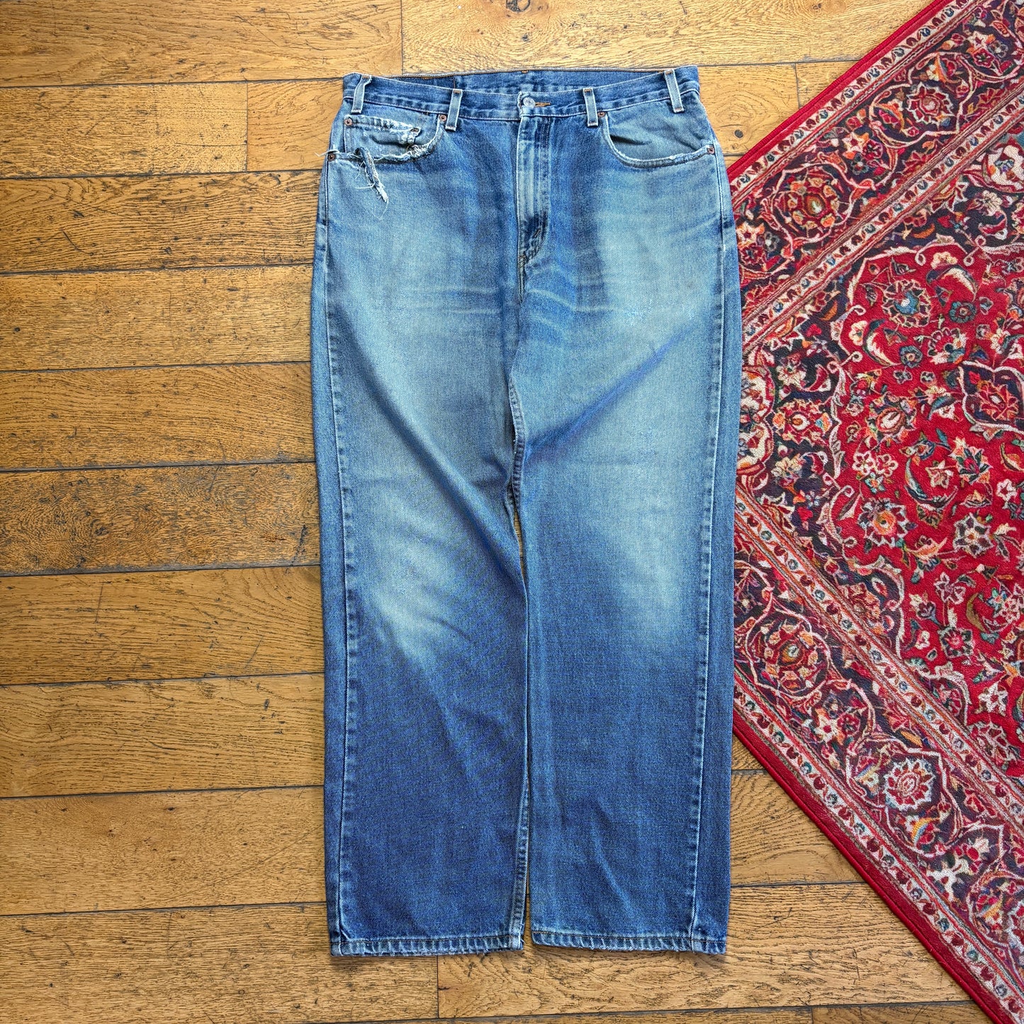 Vintage Levis 505 Straight Blue Denim Jeans - 36R