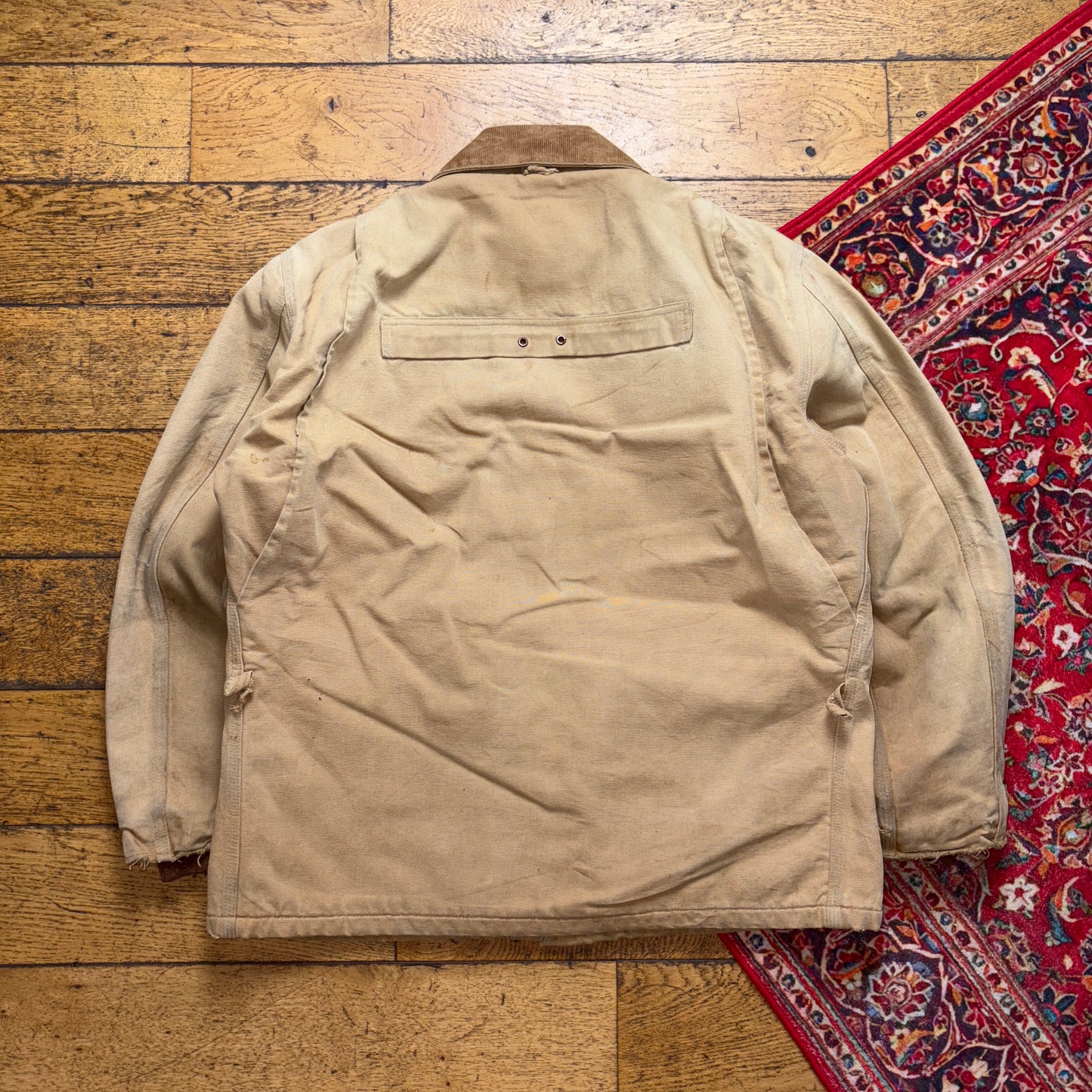 Vintage Carhartt Hunting Brown Suede Workwear Jacket - L