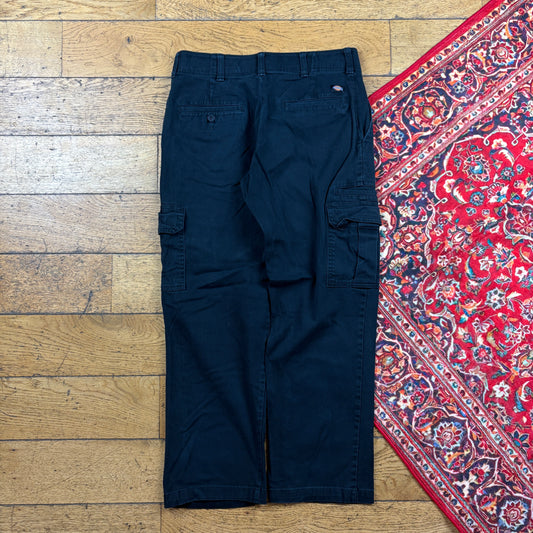 Vintage Dickies 874 Black Skate Cargo Trousers - 30