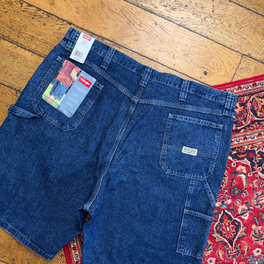 New with Tags Wrangler Denim Carpenter Blue Baggy Shorts - 42