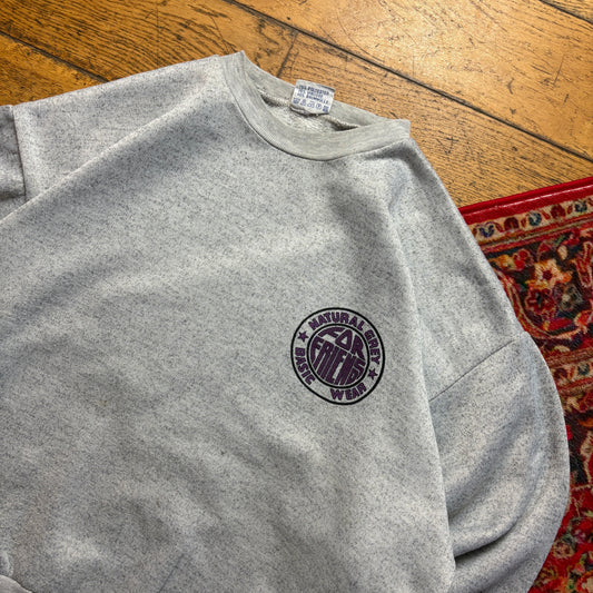 Vintage 90s Grey Graphic Boxy Sweatshirt - XL