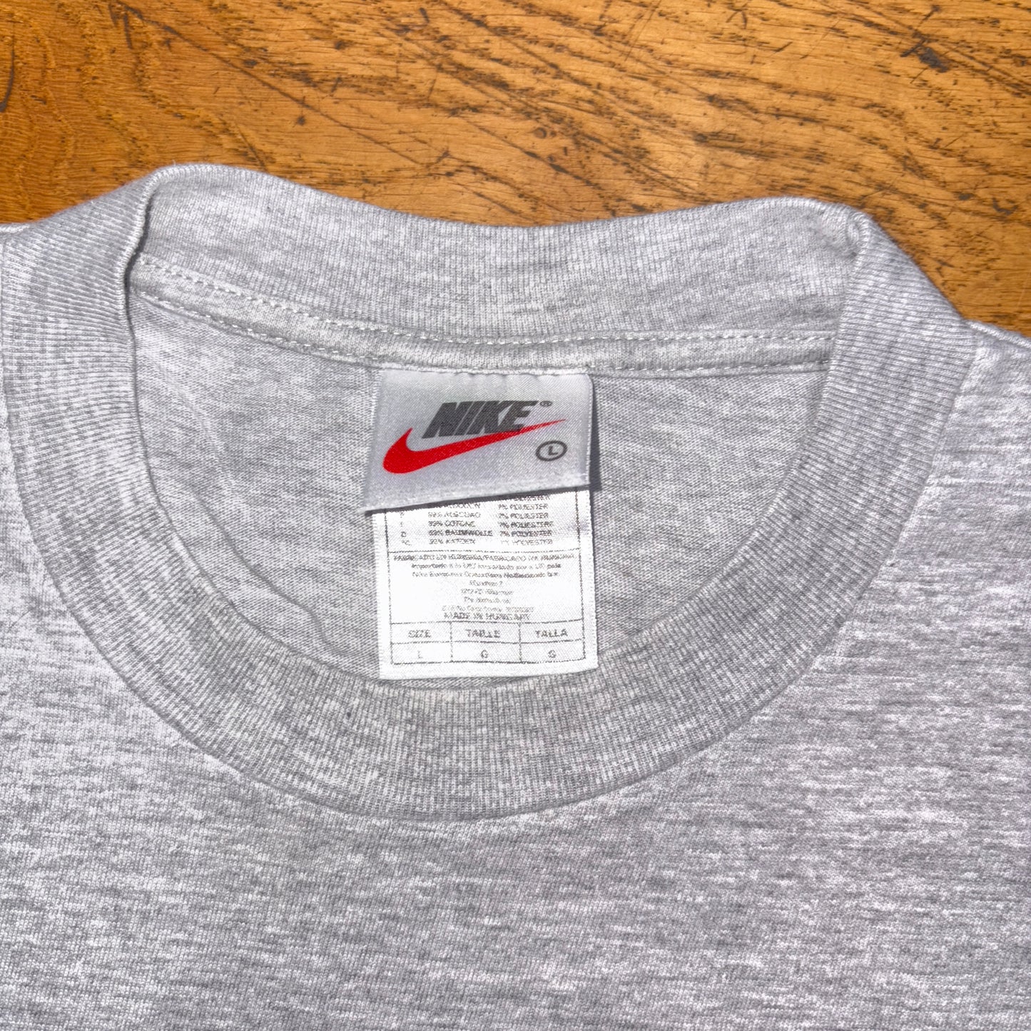 Vintage Nike Grey 90s Swoosh Graphic T-Shirt - L