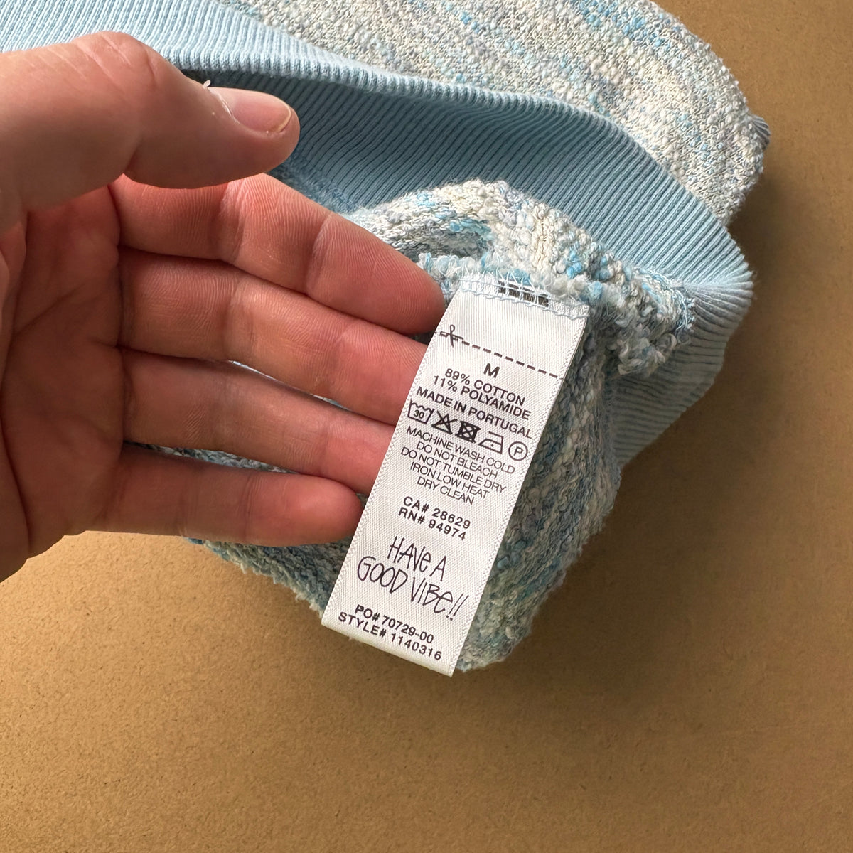Stussy Marled Knit Blue Sweater Vest - M