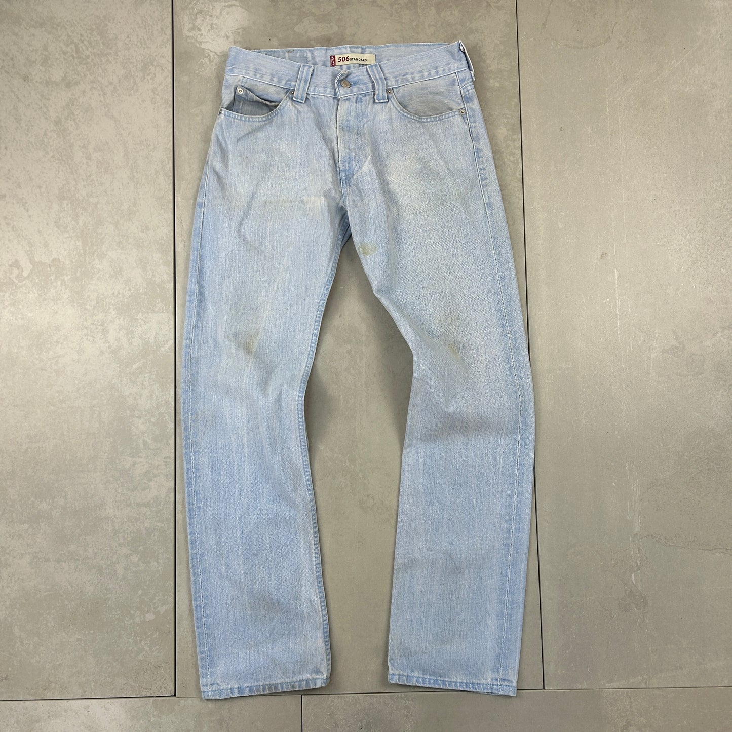 Vintage Levis 506 Straight Light Blue Denim Jeans - 32