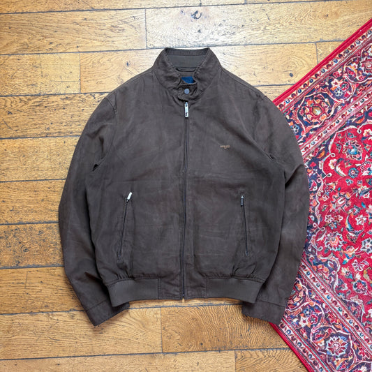 Vintage Faciba Suede Brown Bomber Jacket - L