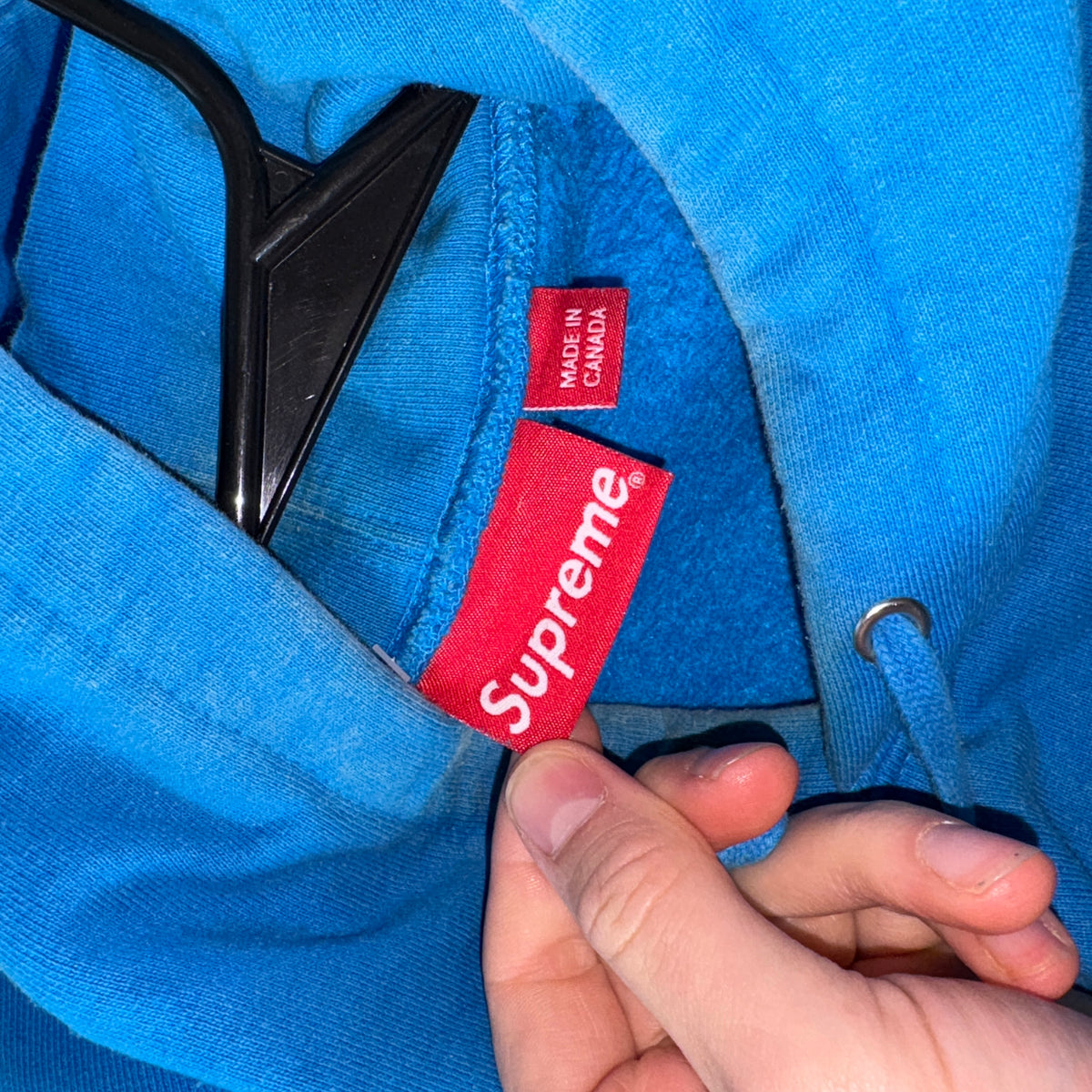 Supreme Mini Box Logo Blue Hoodie Sweatshirt - M