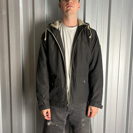 Vintage Quiksilver Black Grey Parka Jacket Surfwear Coat - M