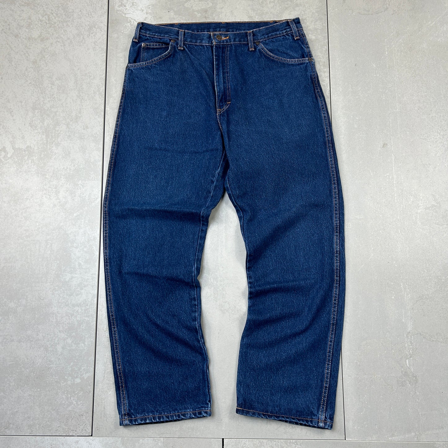 Vintage Dickies Blue Workwear Carpenter Baggy Jeans - 36