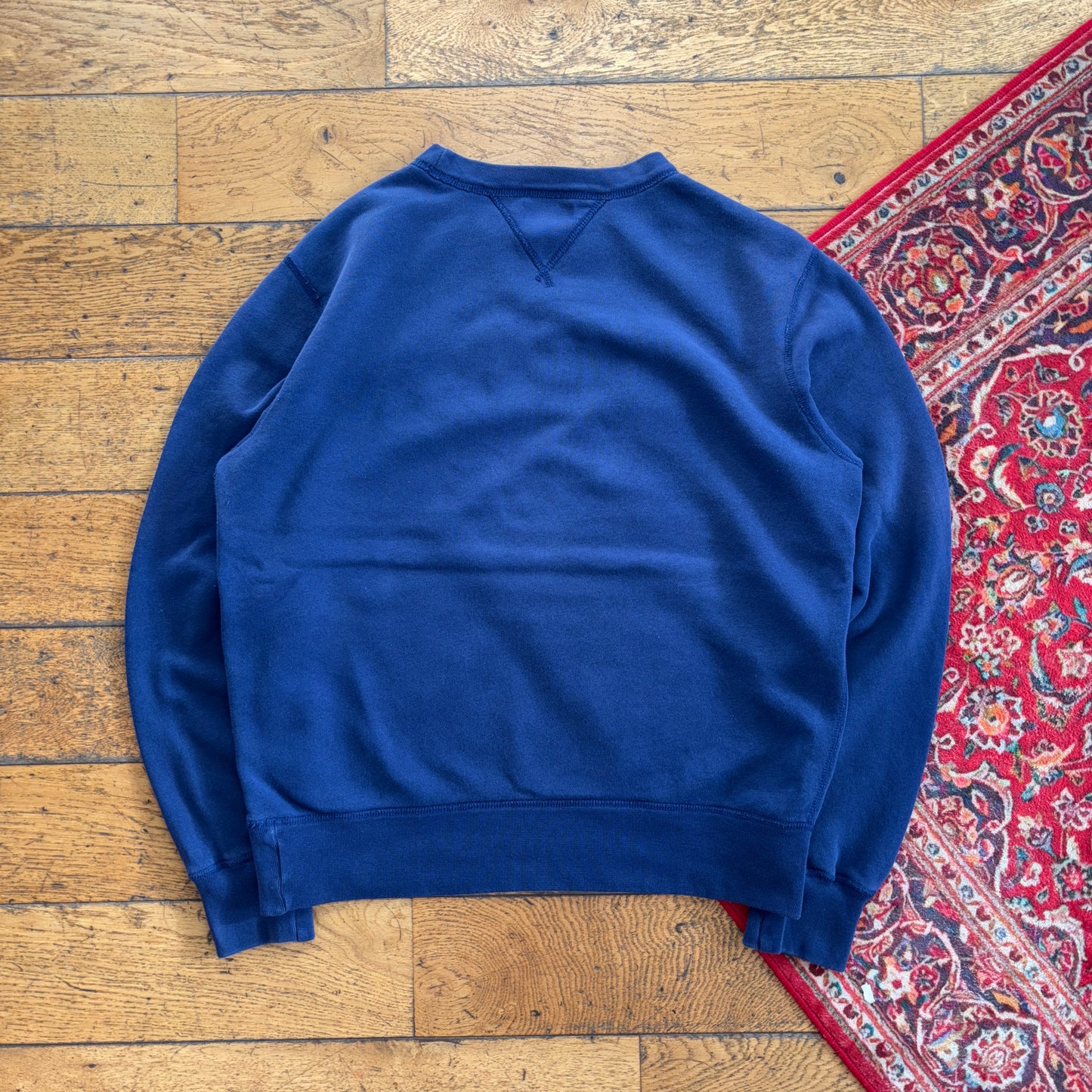 Vintage Ralph Lauren Polo Navy Spellout Embroidered Sweatshirt - L