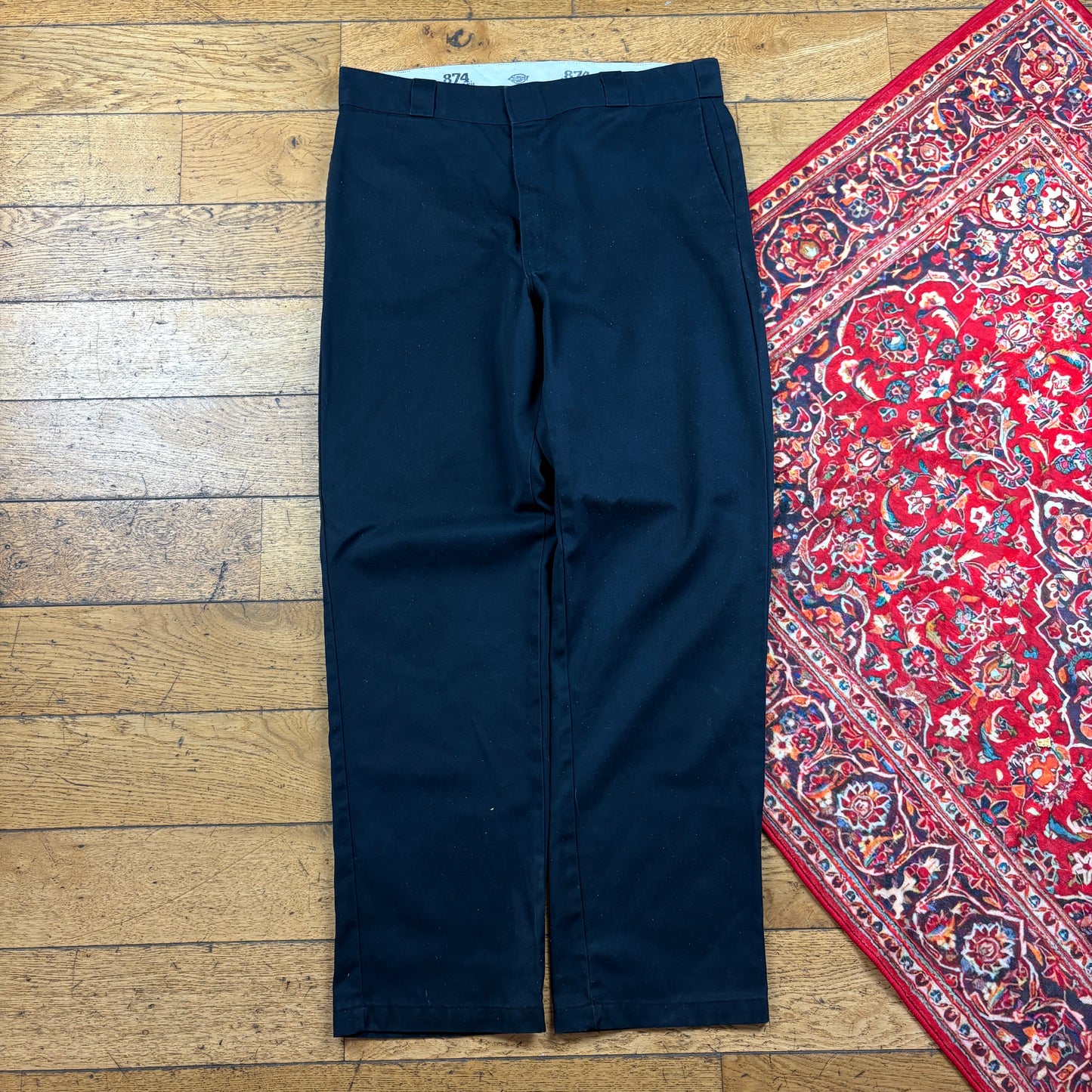 Vintage Dickies 874 Skate Black Trousers - 36