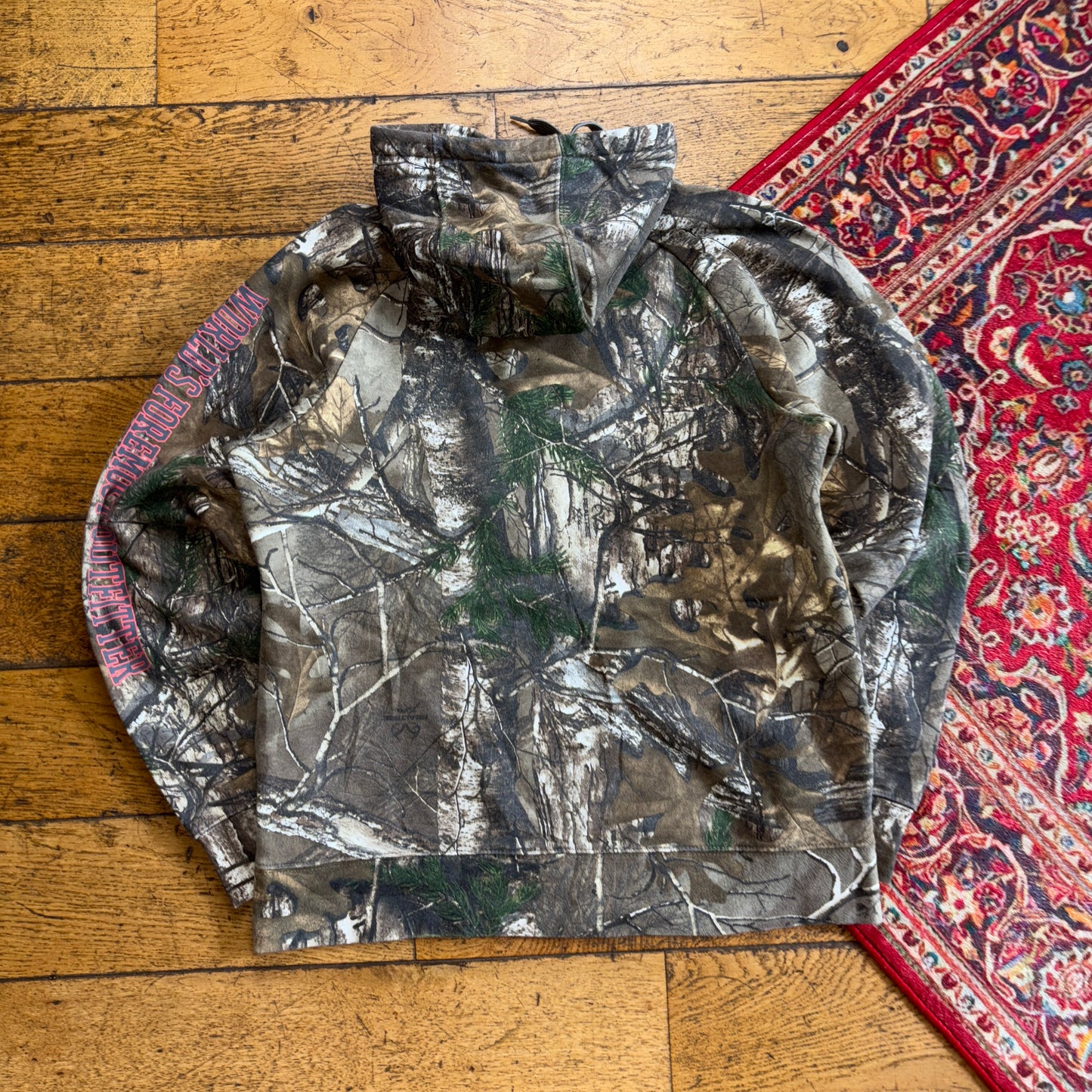 Vintage Realtree Camo Green Womens Hoodie Sweatshirt - M