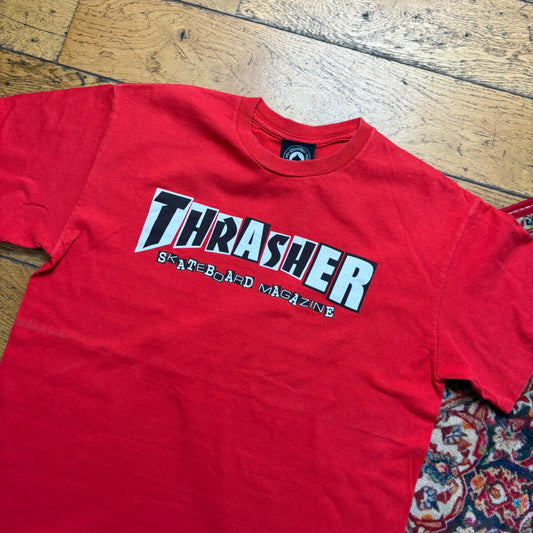 Vintage Thrasher Skate Red Graphic T-Shirt - S