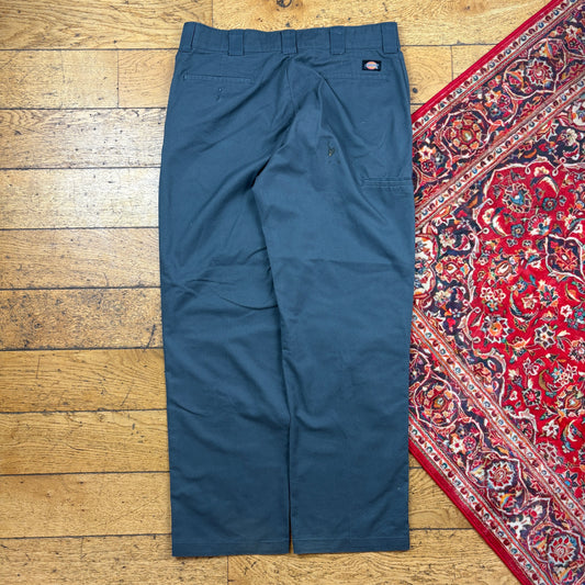 Vintage Dickies 874 Grey Baggy Skate Chino Trousers - 36