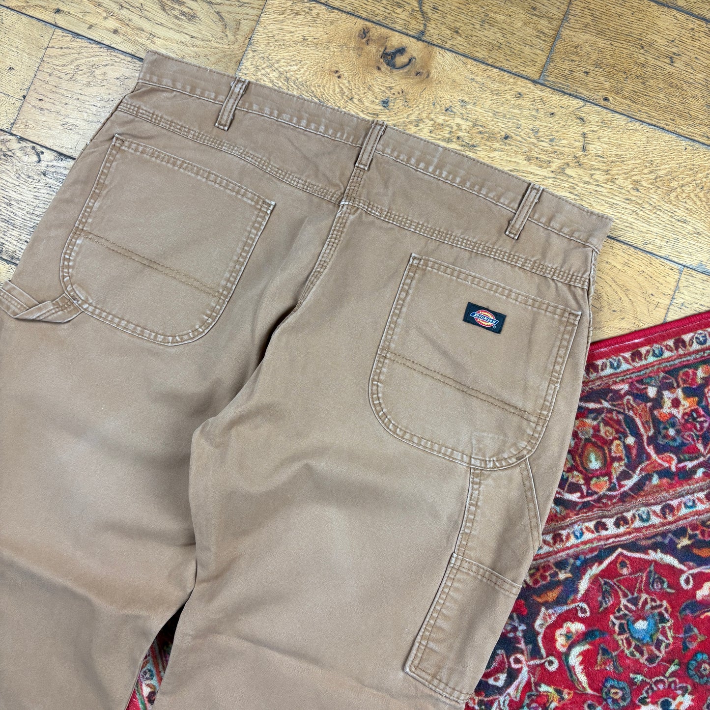 Vintage Dickies Brown Workwear Carpenter Baggy Trousers - 40