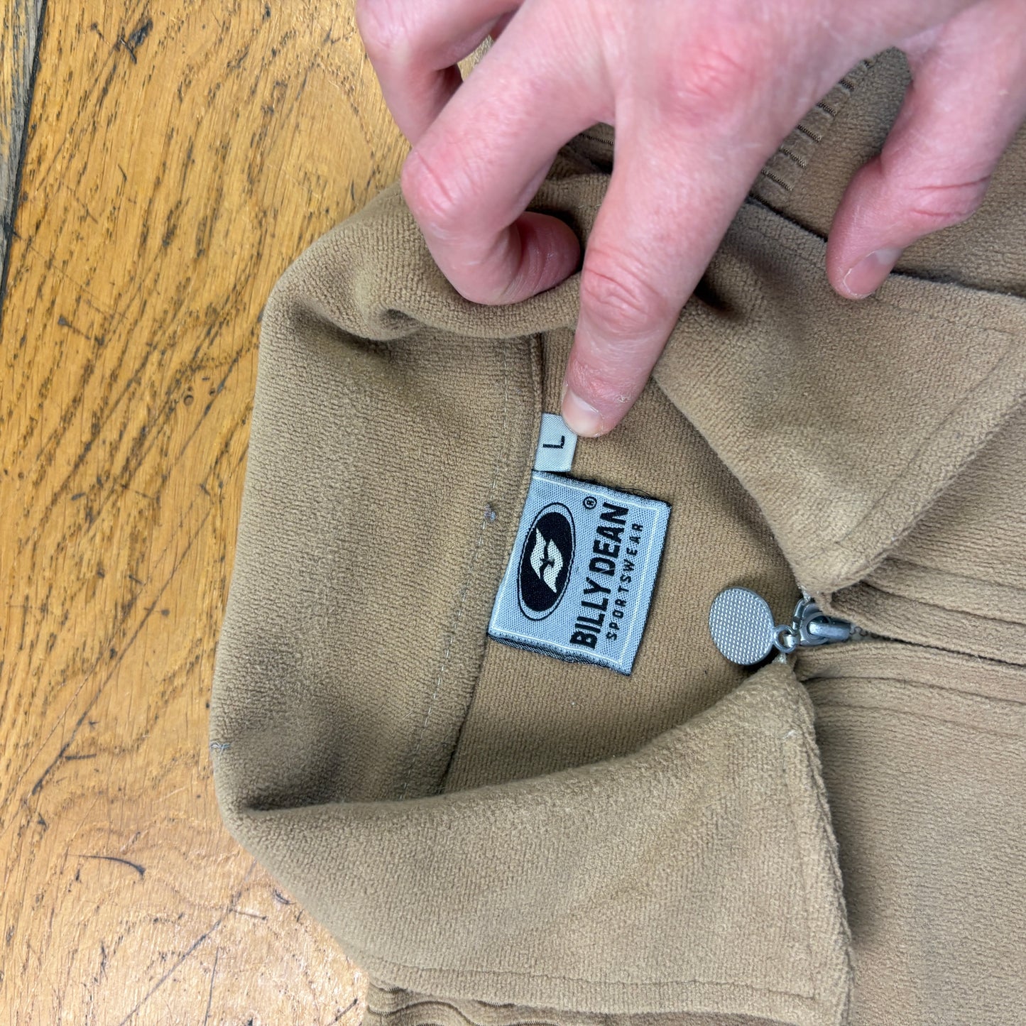 Vintage Billy Dean Brown Fleece Zip Sweatshirt - L