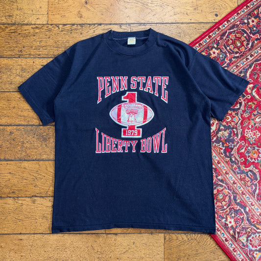 Vintage 1979 Penn State Bowl Navy NFL Single Stitch Graphic T-Shirt - M