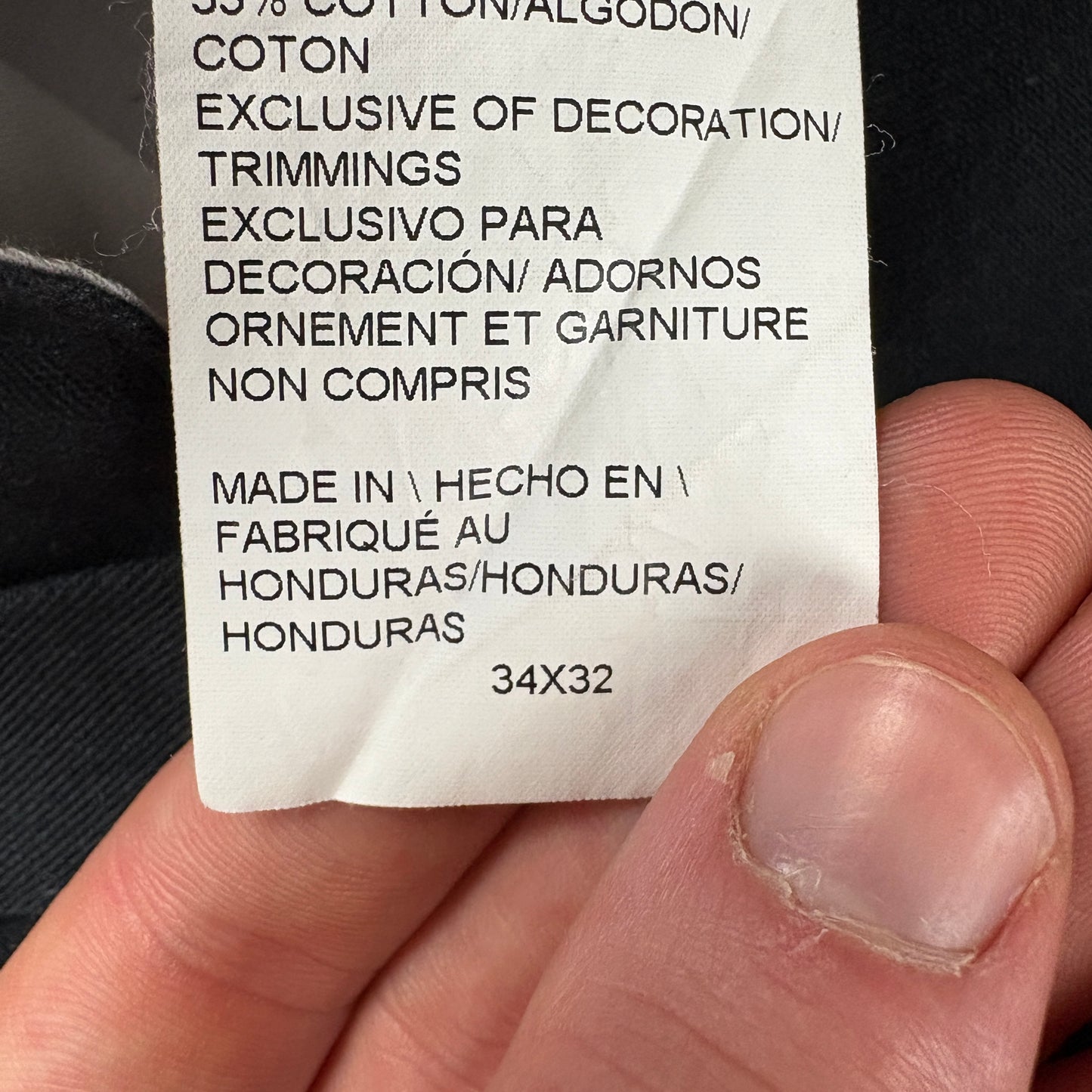 Vintage Dickies 874 Black Cargo Skate Trousers - 34