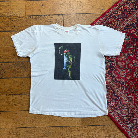 Vintage Supreme White TMNT Teenage Mutant Ninja Turtle Graphic T-Shirt - L