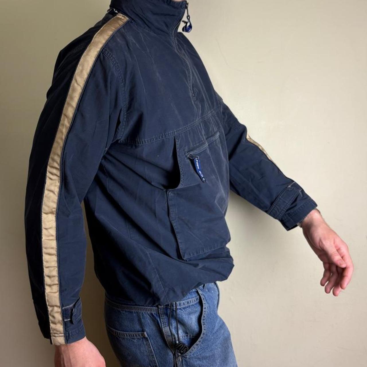 Vintage Chilli Pepper Navy Zip Kangaroo Pocket Jacket - M
