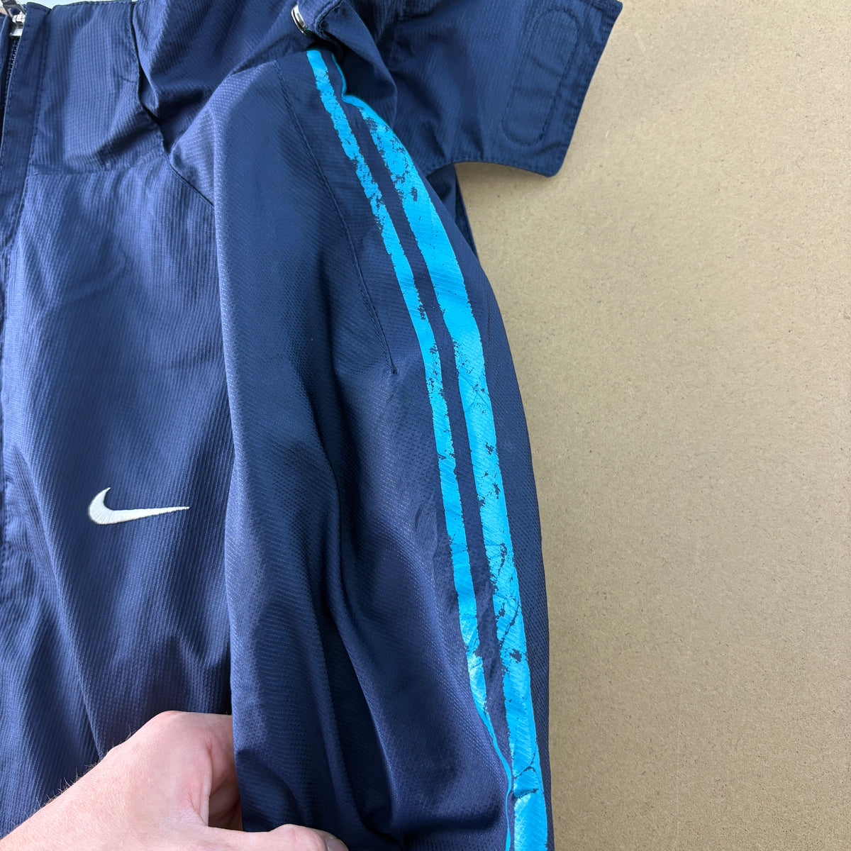 Vintage Nike 00s Y2K Kids Navy Tracksuit Track Shell Jacket - XL Kids