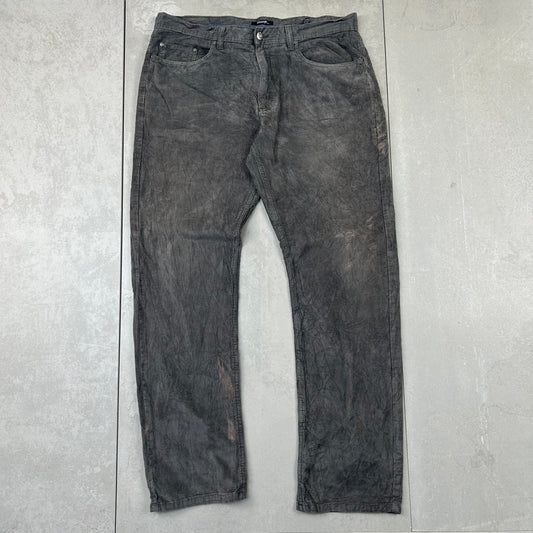 Grey baggy corduroy cords trousers - 36W