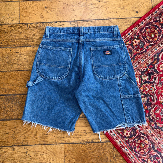 Vintage Dickies Workwear Carpenter Blue Baggy Shorts - 30