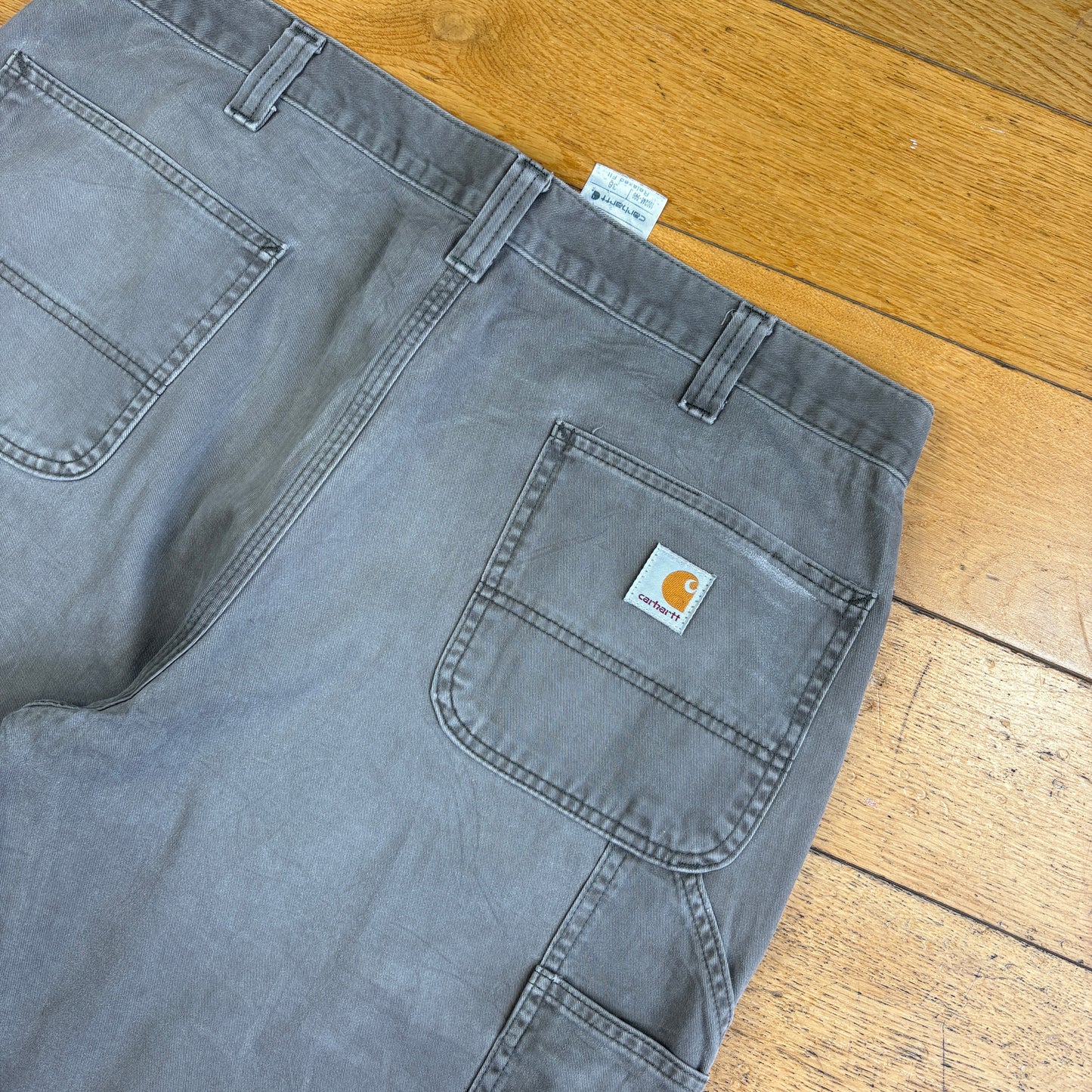 Vintage Carhartt Grey Workwear Baggy Carpenter Shorts - 38