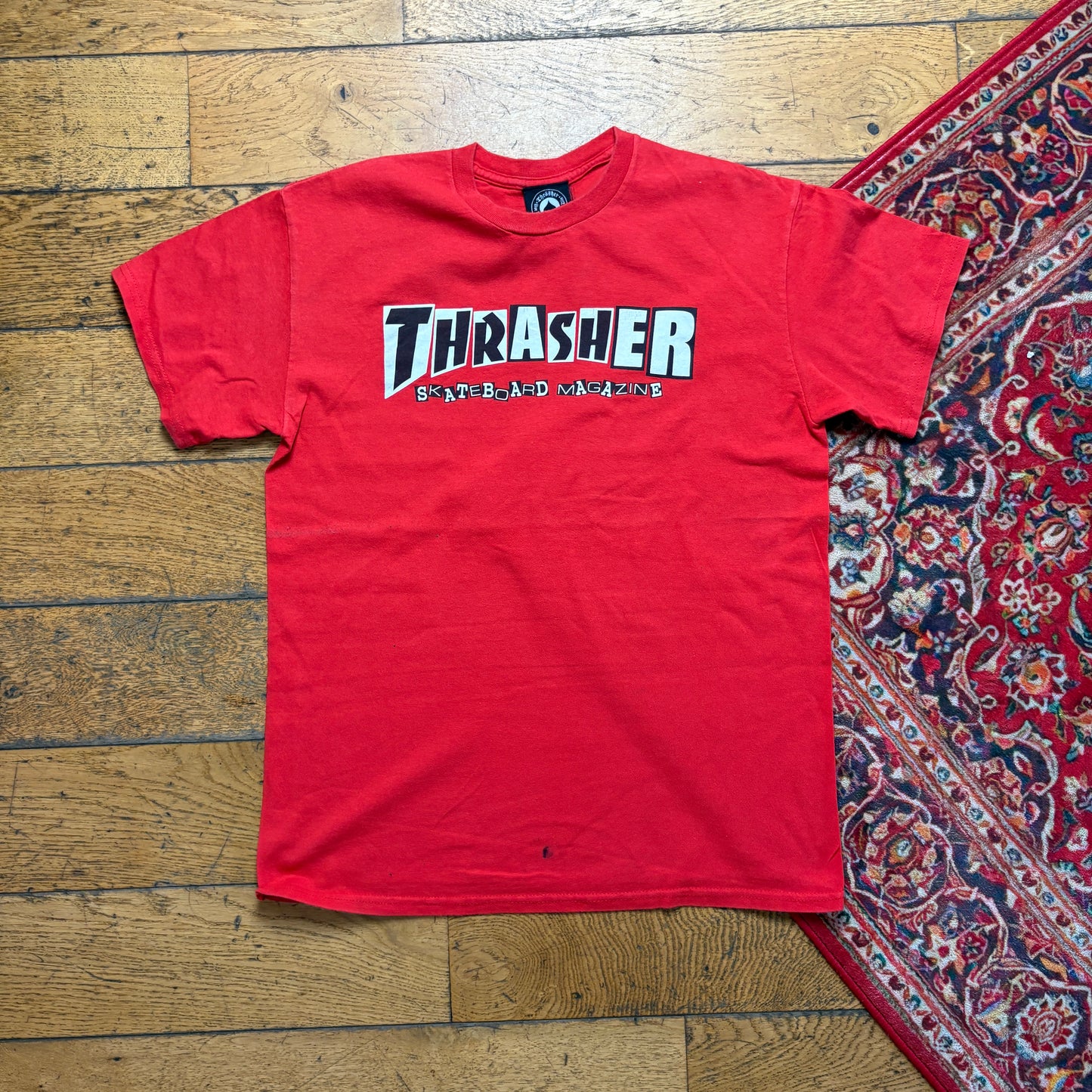 Vintage Thrasher Skate Red Graphic T-Shirt - S
