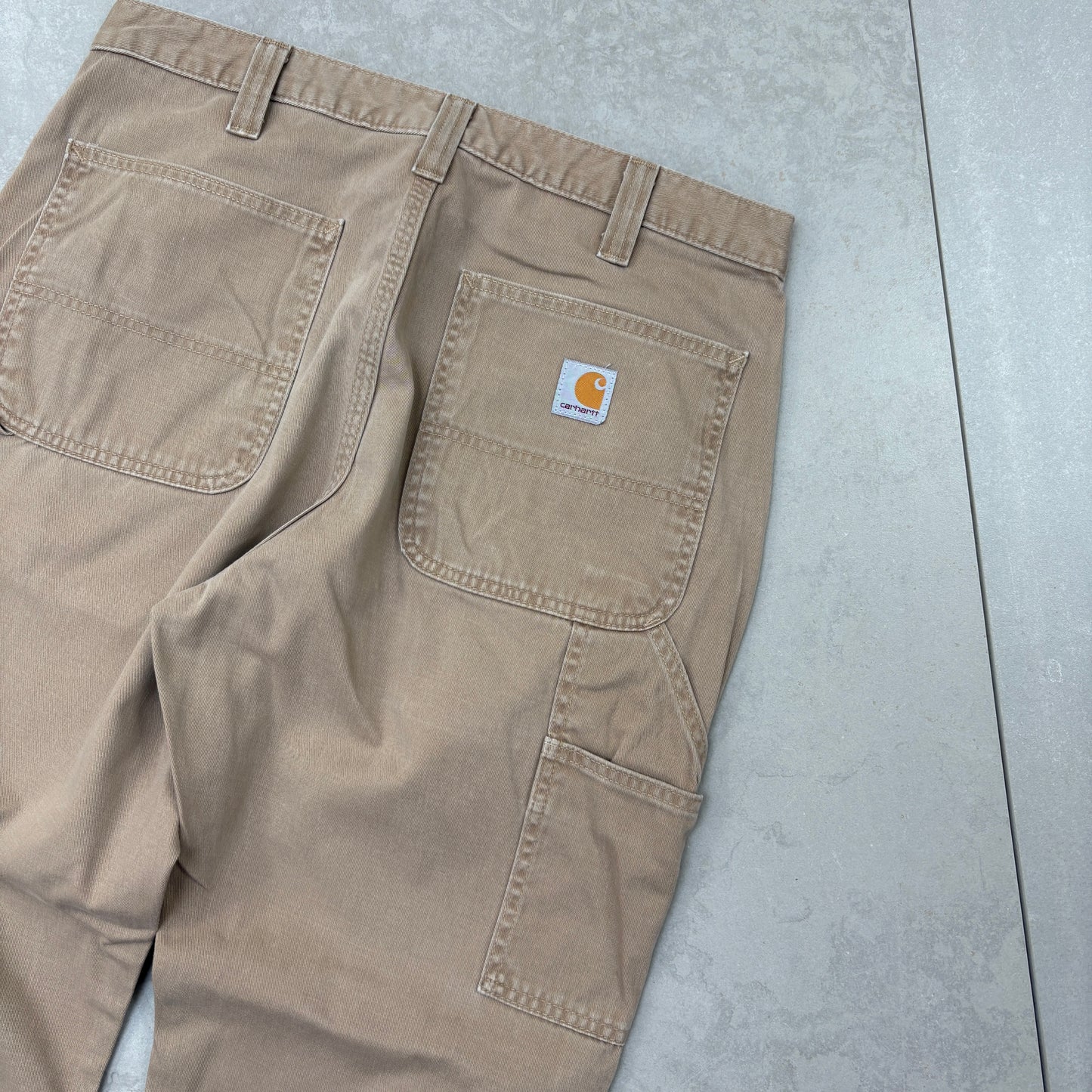 Vintage Carhartt Brown Workwear Carpenter Baggy Trousers - 33