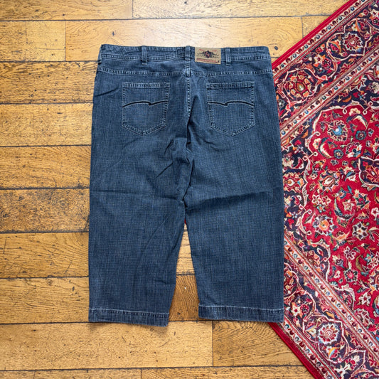 Vintage Grey Denim Shorts - 40