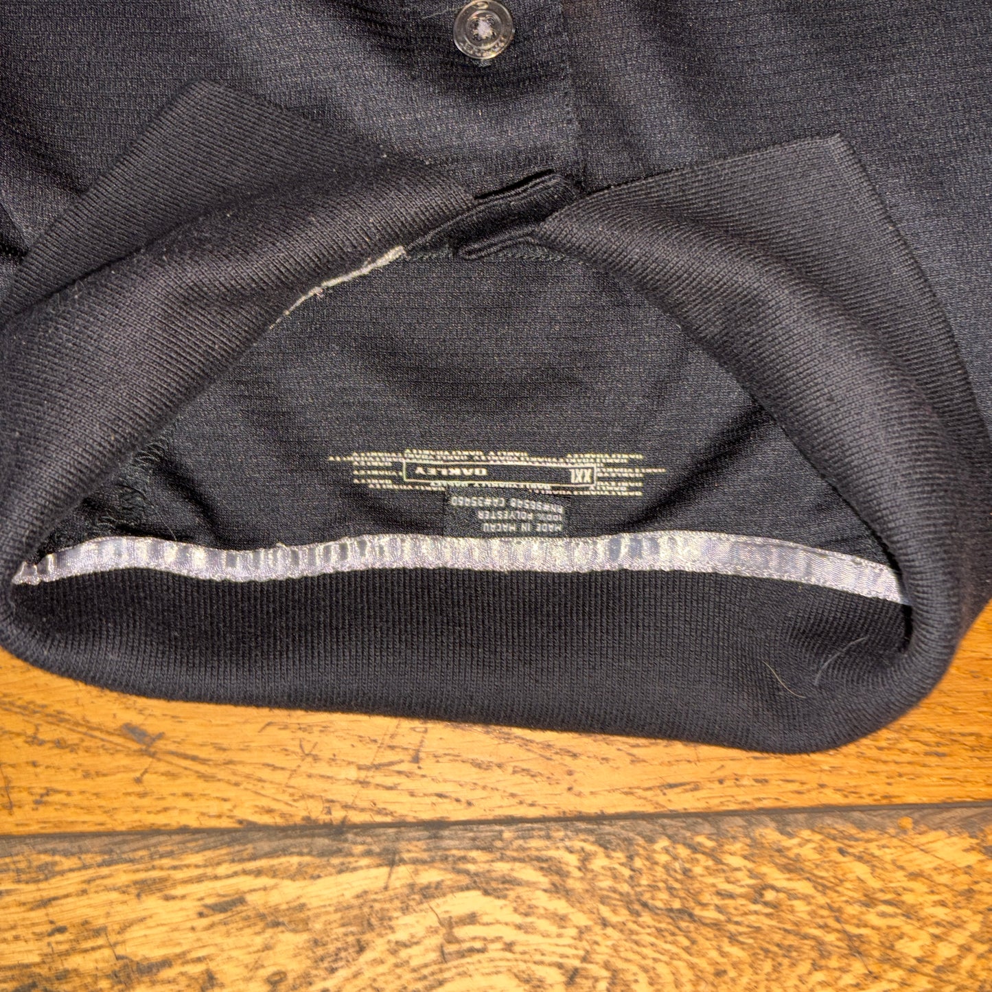 Vintage Oakley Metal Black Polo Shirt - 2XL