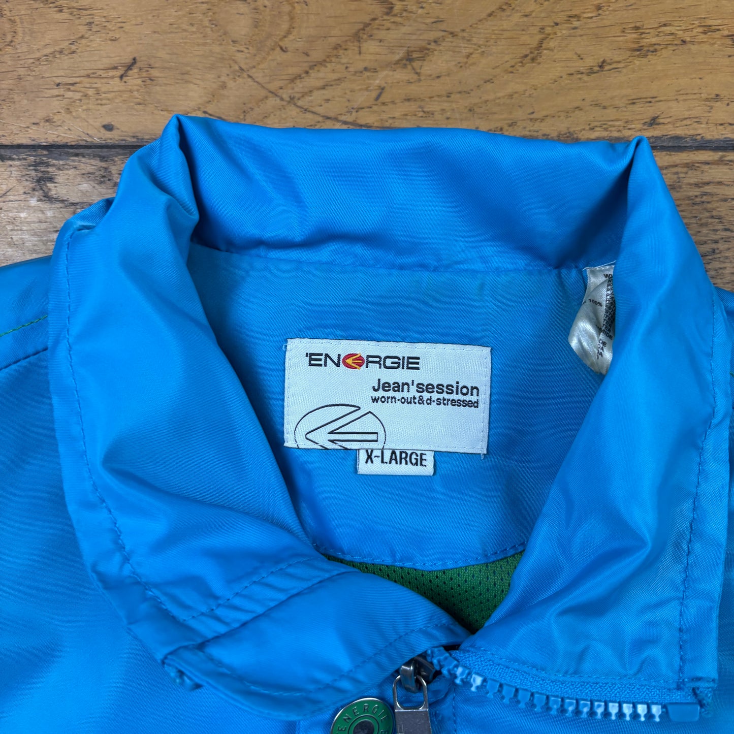 Vintage Energie Blue Skate Nylon Harrington Jacket - XL
