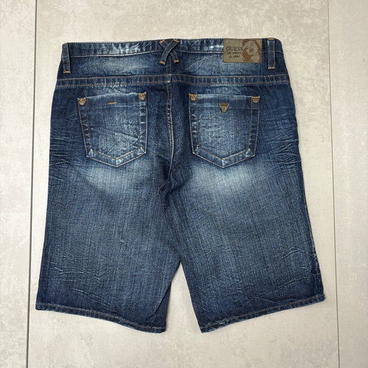 Vintage Guess Blue Hip Hop Baggy Shorts Jorts - 36
