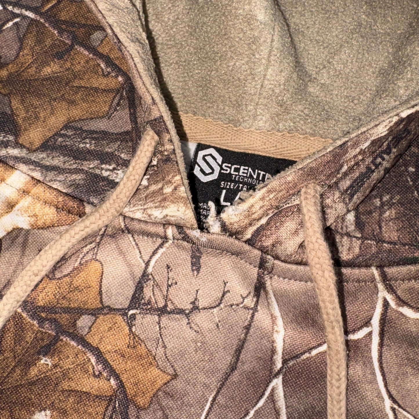 Vintage Realtree Camo Brown Hoodie Sweatshirt - XL
