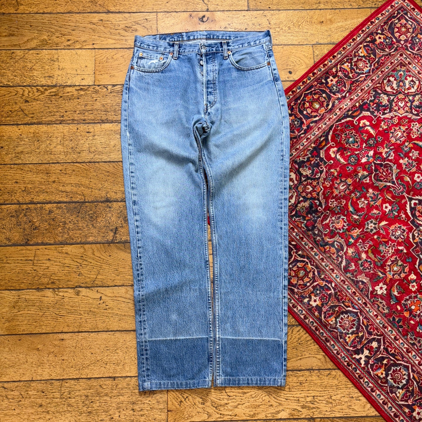 Vintage Levis 517 Straight Blue Denim Jeans - 34L