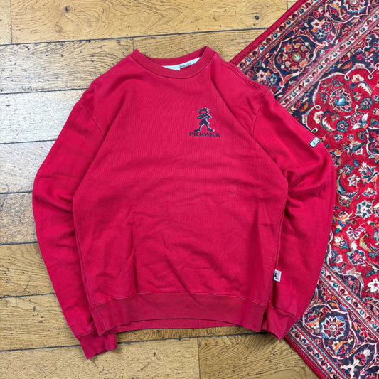 Vintage Pickwick Red Graphic Sweatshirt - M