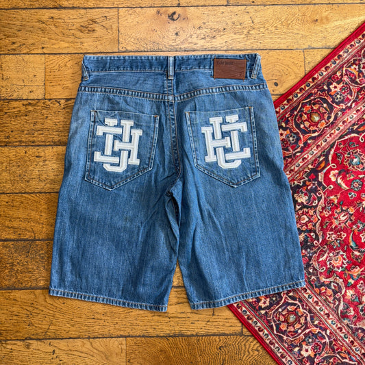Vintage Ecko UNLTD Embroidered Blue Hip Hop Baggy Shorts Jorts - 38
