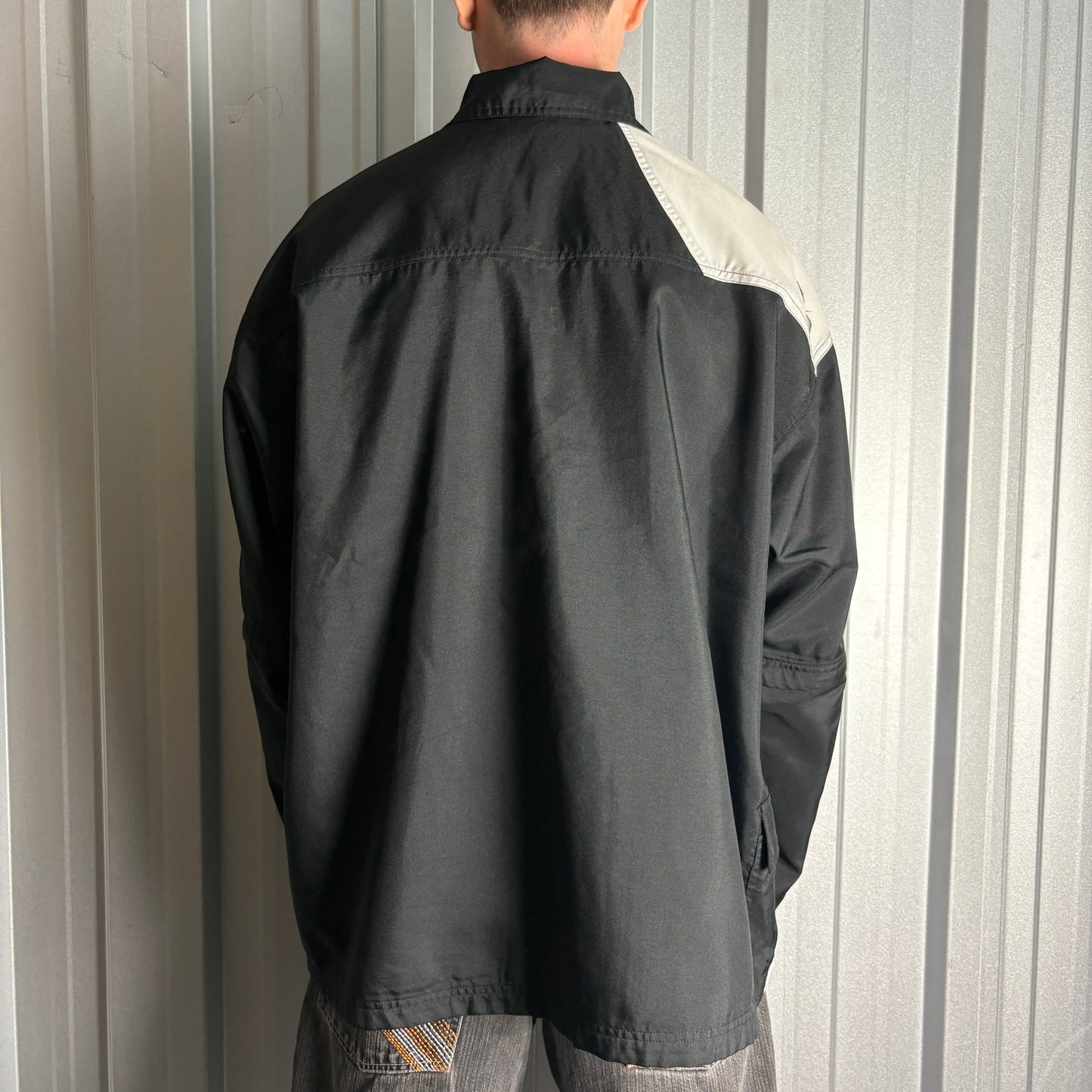 Vintage Nike 00s Y2K Harrington Coach Black Jacket - XL