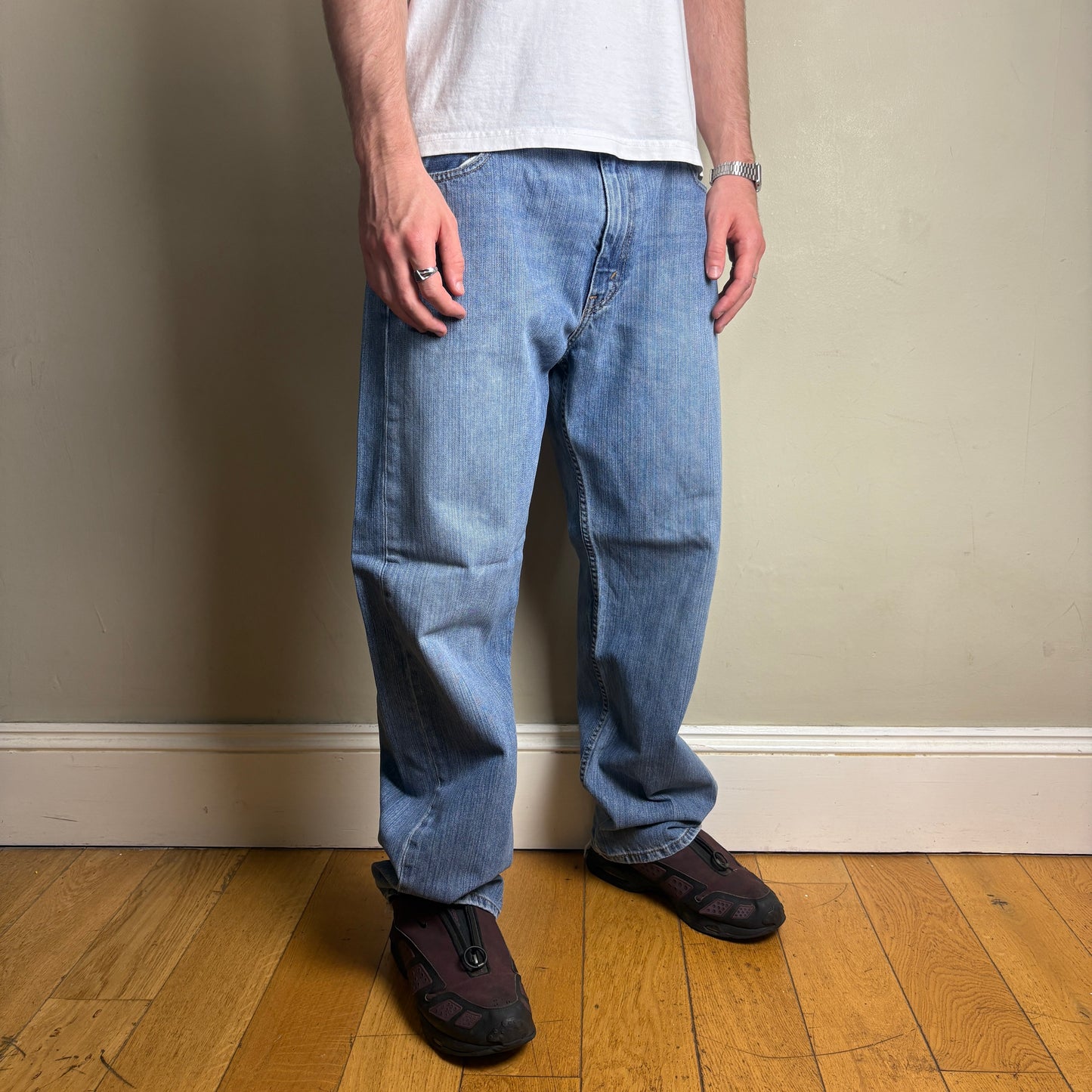 Vintage Levis 569 Baggy Blue Denim Jeans - 38R