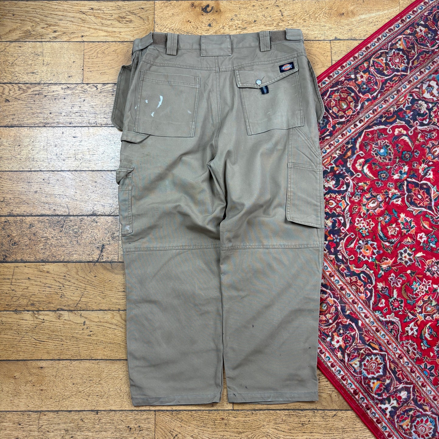 Vintage Dickies Brown Workwear Carpenter Baggy Trousers - 38