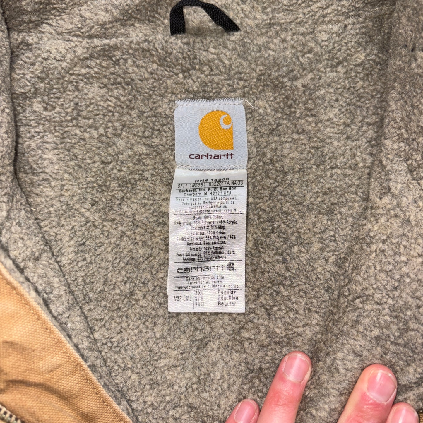 Vintage Carhartt Brown Sherpa Lined Gilet Vest Workwear Jacket - 3XL