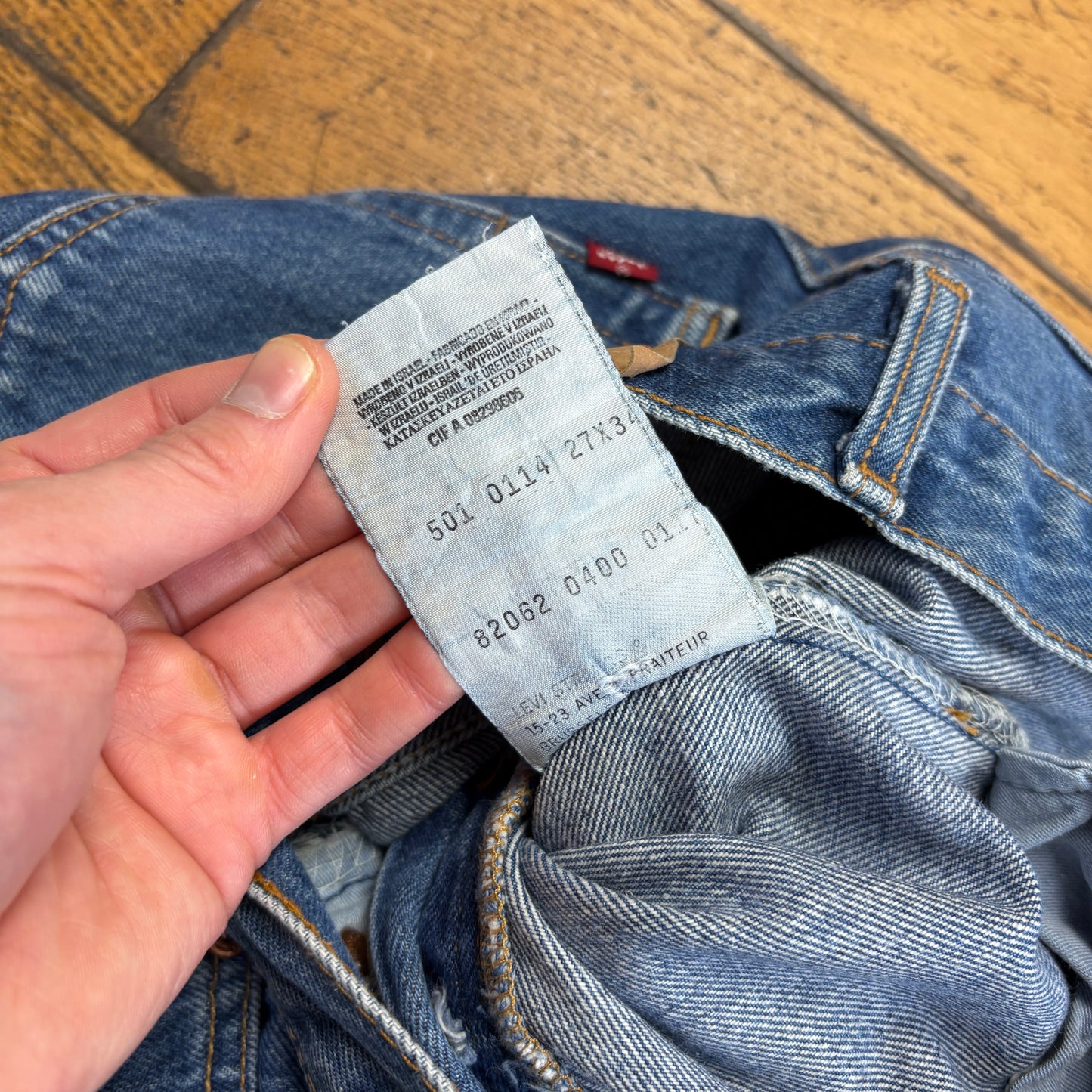 Vintage Levis 501 Straight Blue Denim Jeans - 27L