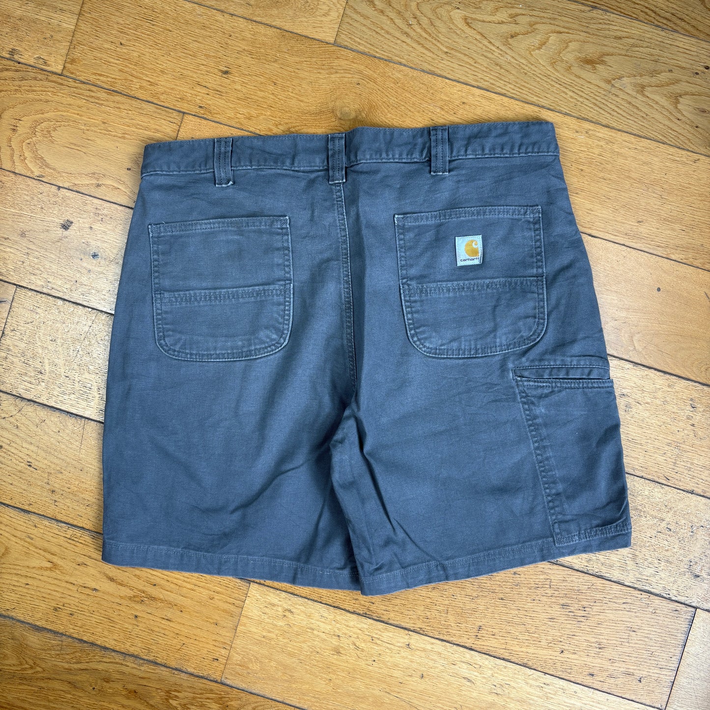 Vintage Carhartt Workwear Grey Baggy Carpenter Shorts - 38