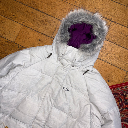 Vintage Oakley Womens Grey Puffer Ski Technical Jacket Coat - L