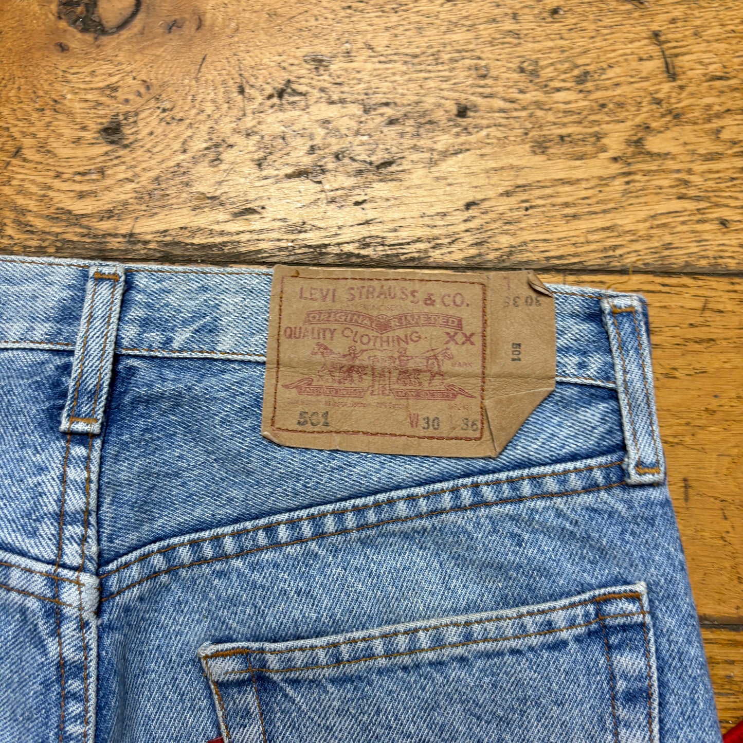Vintage Levis 501 Straight Blue Denim Jeans - 30L