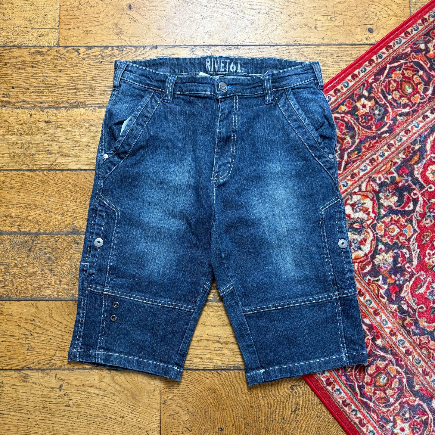 Vintage Blue Denim Shorts - 32